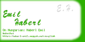 emil haberl business card